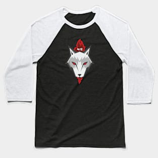 Gray wolf and fire Baseball T-Shirt